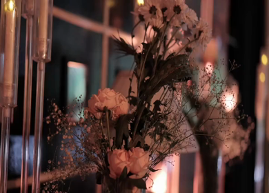A Slow Motion Shot of an Indian Wedding Venue Decoration in India