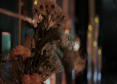 A Slow Motion Shot of an Indian Wedding Venue Decoration in India