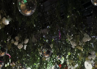 A Slow Motion Shot of an Indian Wedding Venue Decoration in India