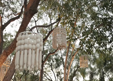 A Slow Motion Shot of an Indian Wedding Venue Decoration in India