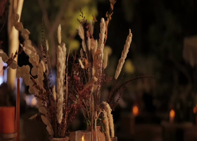A Slow Motion Shot of an Indian Wedding Venue Decoration in India