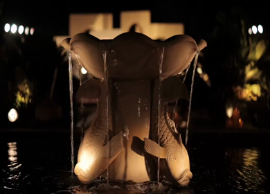 A Slow Motion Shot of an Indian Wedding Venue Decoration in India