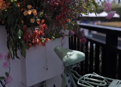 A Slow Motion Shot of an Indian Wedding Venue Decoration in India