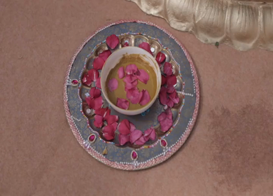 A Slow Motion Shot of an Indian Wedding Venue Decoration in India