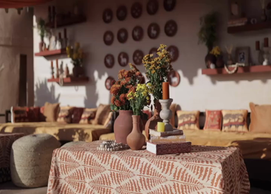 A Slow Motion Shot of an Indian Wedding Venue Decoration in India