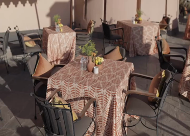 A Slow Motion Shot of an Indian Wedding Venue Decoration in India