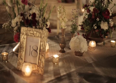 A Slow Motion Shot of an Indian Wedding Venue Decoration in India