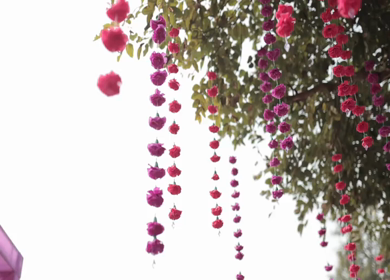 A Slow Motion Shot of an Indian Wedding Venue Decoration in India