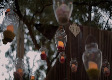 A Slow Motion Shot of an Indian Wedding Venue Decoration in India