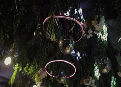 A Slow Motion Shot of an Indian Wedding Venue Decoration in India