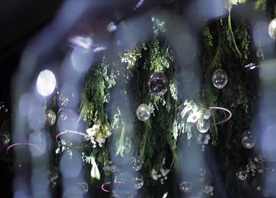 A Slow Motion Shot of an Indian Wedding Venue Decoration in India
