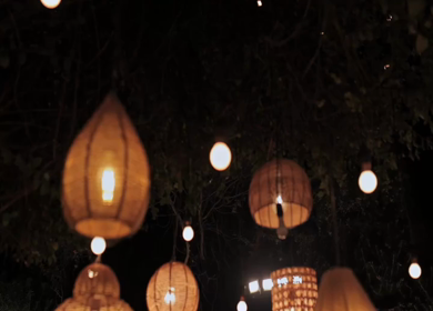 A Slow Motion Shot of an Indian Wedding Venue Decoration in India