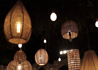 A Slow Motion Shot of an Indian Wedding Venue Decoration in India