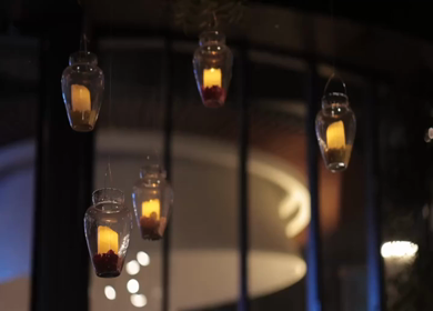 A Slow Motion Shot of an Indian Wedding Venue Decoration in India