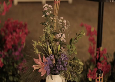 A Slow Motion Shot of an Indian Wedding Venue Decoration in India