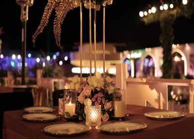 A Slow Motion Shot of an Indian Wedding Venue Decoration in India