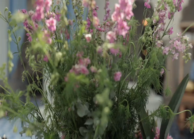 A Slow Motion Shot of an Indian Wedding Venue Decoration in India