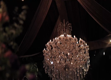 A Slow Motion Shot of an Indian Wedding Venue Decoration in India