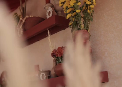 A Slow Motion Shot of an Indian Wedding Venue Decoration in India