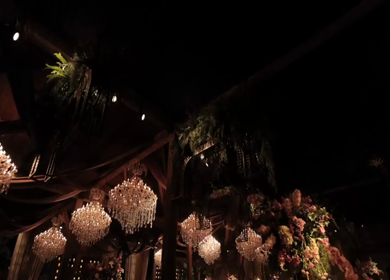 A Slow Motion Shot of an Indian Wedding Venue Decoration in India