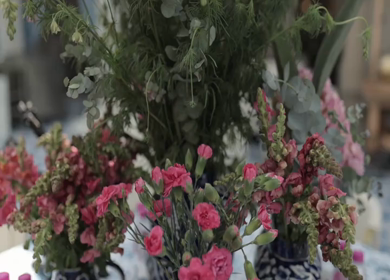 A Slow Motion Shot of an Indian Wedding Venue Decoration in India