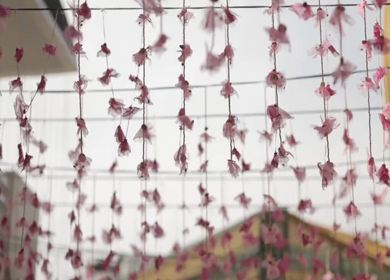 A Slow Motion Shot of an Indian Wedding Venue Decoration in India