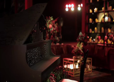 A Slow Motion Shot of an Indian Wedding Venue Decoration in India