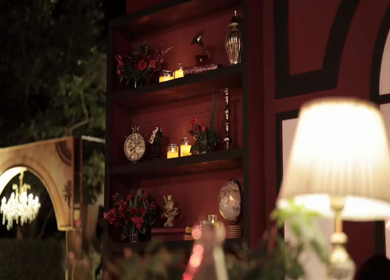 A Slow Motion Shot of an Indian Wedding Venue Decoration in India