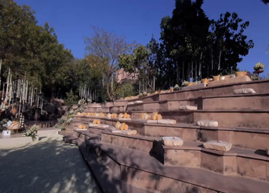 A Slow Motion Shot of an Indian Wedding Venue Decoration in India