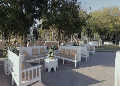 A Slow Motion Shot of an Indian Wedding Venue Decoration in India