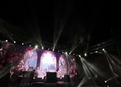 A Slow Motion Shot of an Indian Wedding Venue Decoration in India