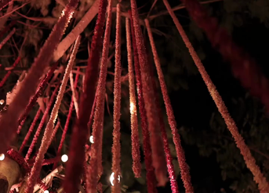 A Slow Motion Shot of an Indian Wedding Venue Decoration in India