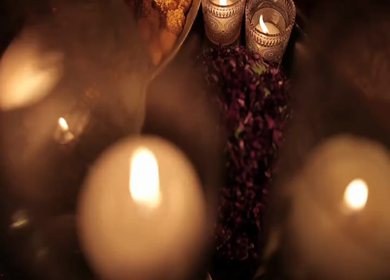 A Slow Motion Shot of an Indian Wedding Venue Decoration in India