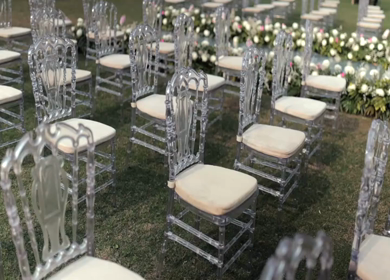 A Slow Motion Shot of an Indian Wedding Venue Decoration in India