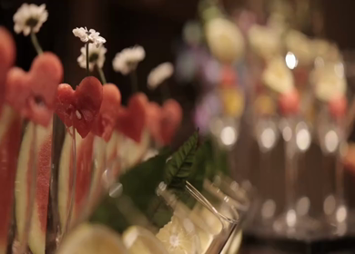 A Slow Motion Shot of an Indian Wedding Venue Decoration in India