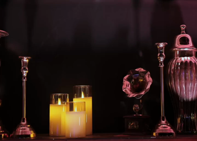 A Slow Motion Shot of an Indian Wedding Venue Decoration in India