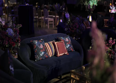 A Slow Motion Shot of an Indian Wedding Venue Decoration in India