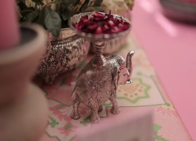 A Slow Motion Shot of an Indian Wedding Venue Decoration in India