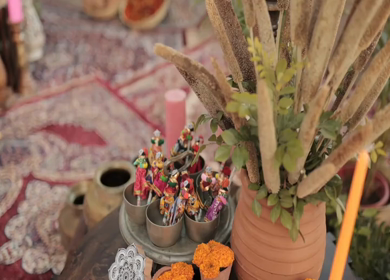 A Slow Motion Shot of an Indian Wedding Venue Decoration in India