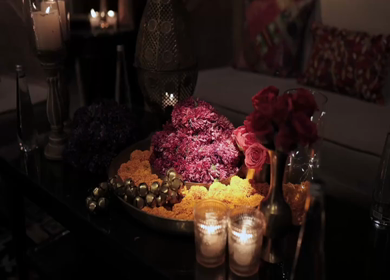 A Slow Motion Shot of an Indian Wedding Venue Decoration in India