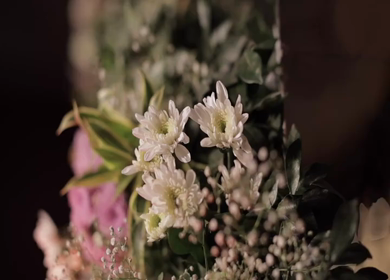 A Slow Motion Shot of an Indian Wedding Venue Decoration in India