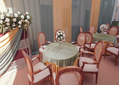 A Slow Motion Shot of an Indian Wedding Venue Decoration in India