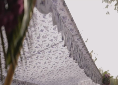 A Slow Motion Shot of an Indian Wedding Venue Decoration in India