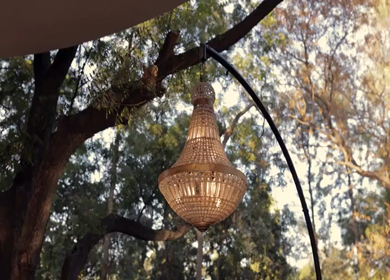 A Slow Motion Shot of an Indian Wedding Venue Decoration in India