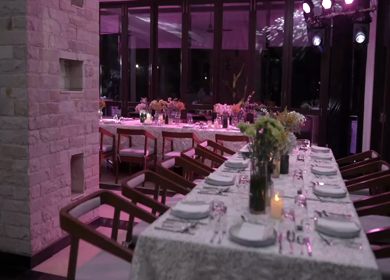 A Slow Motion Shot of an Indian Wedding Venue Decoration in India