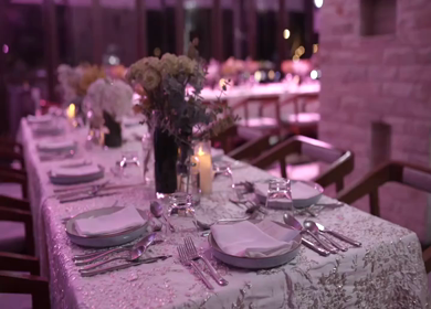 A Slow Motion Shot of an Indian Wedding Venue Decoration in India