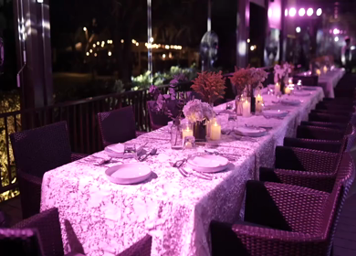 A Slow Motion Shot of an Indian Wedding Venue Decoration in India