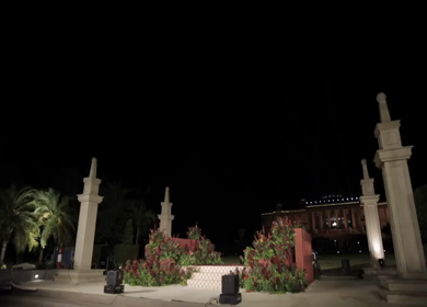 A Slow Motion Shot of an Indian Wedding Venue Decoration in India