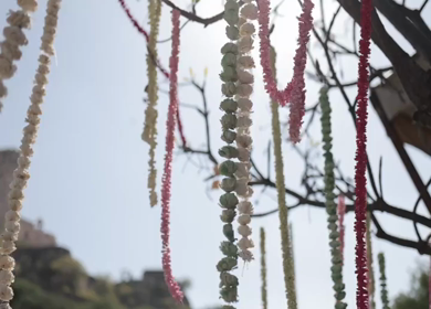 A Slow Motion Shot of an Indian Wedding Venue Decoration in India
