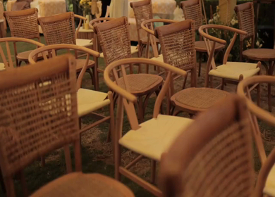 A Slow Motion Shot of an Indian Wedding Venue Decoration in India